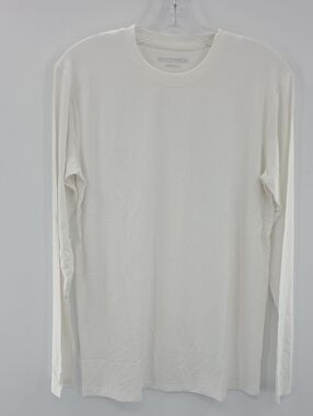 Ecovision Men's Long-Sleeve Crewneck Tee in Off-White